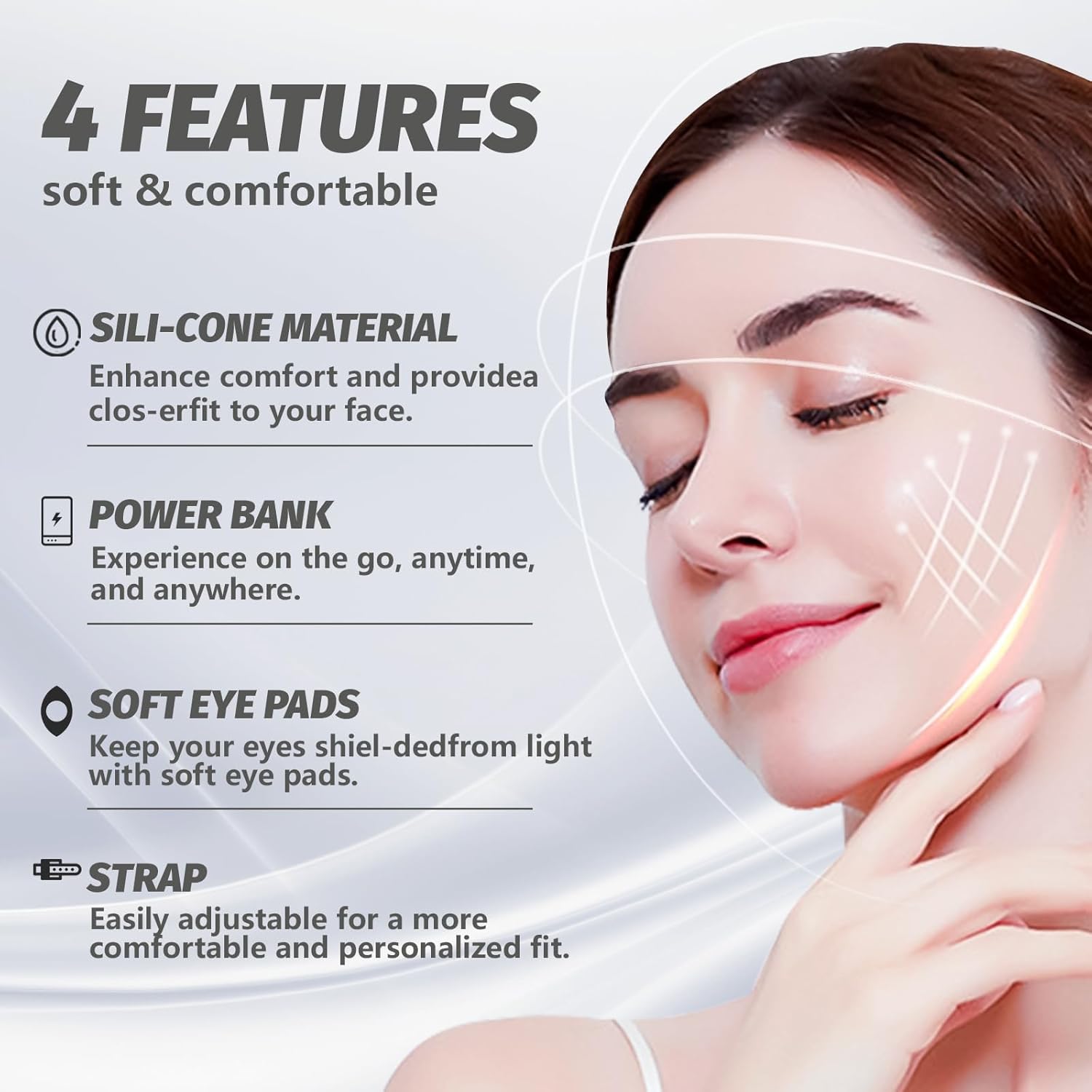 8-Farben LED Gesichtsmaske aus Silikon